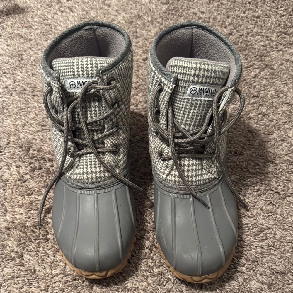 Magellan Outdoors Kids Gray and Tan Boots